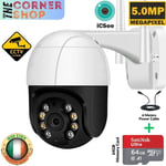5MP Smart WIFI Calving Camera Outdoor PTZ IP Speed Dome CCTV Home Security 64GB