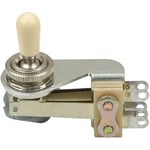 Switchcraft SW-230-N toggle switch 3-way angled. no cap. for thin body guitars (SG. Explorer. Firebird). nickel