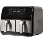 SIA SAF76K Dual Zone Air Fryer with 8 Program, Digital Control 8L, 1700W - Black