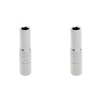 Draper 32661 1/4 Inch Square Drive Hi-Torq 6 Point Metric Deep Socket, 7mm (Pack of 2)