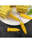 6 Stainless steel Corn Skewers Mini Corn On The Cob Holder BBQ Picnic Snack Fork