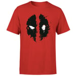 Marvel Deadpool Splat Face T-Shirt - Red - L