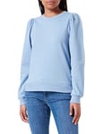ICHI Women's IHVEA SW Puff Sweatshirt, 164019/Forever Blue, XS