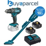Makita DLX2422 18v Twin Pack DHP482Z Combi Drill + DCL181FZ Vacuum Cleaner 2x3ah