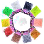 CDQ Färgglada loom bands Refill Kit, DIY-present för flickor pojkar