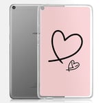 Yoedge Case Compatible for Huawei Mediapad T3 8-Cover Silicone Soft Clear with Design Print Cute Pattern Antiurto Shockproof Back Protective Tablet Cases for Huawei Mediapad T3 8, Heart