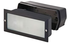 Velamp IS720 Spot Chemin extérieur: IP54. avec Douille pour 1 Ampoule E27, Compatible LED. Boîtier d'encastrement fourni, Plastique, Noir