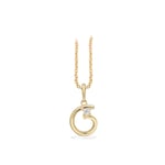 Scrouples 8 karat guld Hänge Med Zirconia