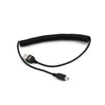 System-S Mini USB Spiral Cable for Garmin Charging Cable 50 - 135 CM