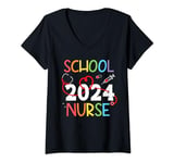Womens School Nurse day Appreciation Nursing Healthcare Nursing V-Neck T-Shirt