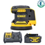 DeWalt DCW210 18V Brushless Orbital Sander 125mm With 1 x 4Ah Battery & Charger