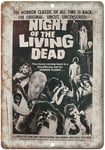 None Brand Night of The Living Dead Horror Tin Wall Sign Metal poster Iron Painting Retro Wall decor Vintage Band Hanging Plaque Gift Yard Bar Pub Cafe Stadium Cinema Toilet Gift