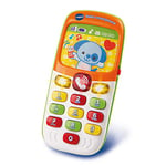 VTech - Baby Smartphone Bilingue Mixte, Téléphone Bébé, Jouet d'Éveil - Version FR, Brun