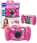 VTech Kidizoom Duo Camera 5.0, Kids 5MP Camera with Colour Display, For Photos, Selfies & Videos, 4X Digital Zoom, Games, Photo Editing & Effects, for Infants aged 3, 4, 5, 6, 7 + years, Pink