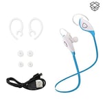 LJJY Sports Bluetooth Headset V4.1 Stereo Wireless Magnetic Headset/Anti-Sweat Cordless Sports Headset/Headset with Microphone,Blue