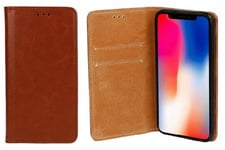 Plånboksfodral iPhone SE 2020 Äkta Italienskt Läder Cognac