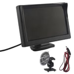 Moniteur une éCran LCD HD TFT 800X480 de 5 Pouces avec Double Support de pour CaméRa de Recul de Voiture / vue ArrièRe / Lecteur DVD / MultiméDia
