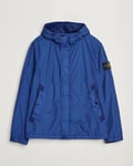 Stone Island Crinkle Reps Hooded Jacket Bright Blue