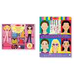 Melissa & Doug Abby & Emma Magnetic Dress-Up Dolls | 3+ | Gift for Boy or Girl & Reusable Stickers Make-a-Face | Activity Pad | Sticker Book | 4+ | Gift for Boy or Girl