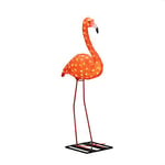 Konstsmide Outdoor Party Decorations/LED Acrylic Decoration Outside Lights "Large Flamingo"/Outdoor Lights (IP44)/96 Amber White LEDs/110cm/White Cable