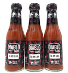 Taco Bell Diabolo Sauce X3 Glass Bottles American Import Dip Spicy Hot Chilli