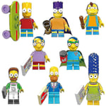 8 st The Simpsons Minifigurer Barnens pedagogiska monterade byggklossleksaker