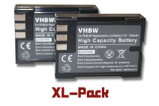 vhbw2 batteries 1200mAh appareil photo Olympus C-5060 wide, E-1,E-3, E-30, E-300, E-330, E-500,E-510, E-520, Camedia C-5060 wide Zoom remplace PS-BLM1