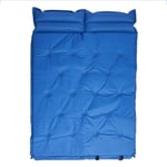 JIAMING Double Self-inflating Sleeping Pad Air Mattress, Double Moistureproof Mat Tent Sleeping Mat with Travel Pillow Waterproof for Hiking Traveling Camping Backpacking Beach,Blue (Color : Blue