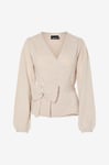 pieces - Cardigan pcFleur LS V-neck Knit - Grå