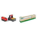BRIO World Remote Control Engine for Kids Age 3 Years and Up, Compatible with all BRIO Train Sets & World - Long Straights Wooden Train Track for Kids Age 3 Years and Up