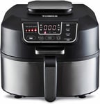 T17086 Vortx 5 in 1 Air Fryer and Grill with Crisper, 5.6L, Black