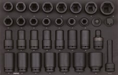 Hylssats 3/4" Kraft SFS Set 33-Delar Sonic