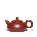 YUXINXIN Big Red teapot ore mud Bamboo Hand-Painted teapot and a Half Months (Color : Bare Plate)