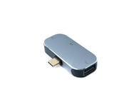System-S Adaptateur USB 3.1 Y Type C mâle vers Femelle 2.0 A Femelle HDMI 4K Gris
