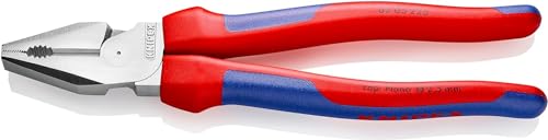 Knipex High Leverage Combination Pliers chrome-plated, with multi-component grips 225 mm 02 05 225