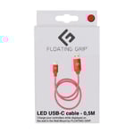 FLOATING GRIP 0,5M LED USB-C-KABEL, RÖD