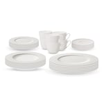 Villeroy & Boch – Twist White Combination Set 30 Pieces for 6 People, Dishwasher Safe, Microwave Safe, Dinner Set, Coffee Service, Dinner Plates, Soup Plates, Coffee Cups, Premium Porcelain