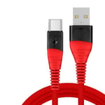 Taille 1m - Câble USB de Type C Supercharge pour recharge rapide, Cordon de chargeur USBC pour Huawei Mate 20 - rouge