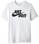 Nike M NSW Tee Just Do It Swoosh T-Shirt Homme White/(Black) FR: 2XL (Taille Fabricant: 2XL-T)