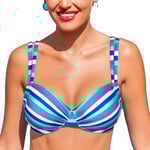 Wiki Adjustable Bikini Top Flerfärgad E 75 Dam
