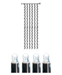 [2] Utvidelse System LED - Lysgardin 100x400 cm, (x204), Sort kabel, Kaldhvit