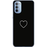 Motorola Moto G31 Transparent Mobilskal Hjärta