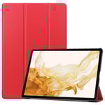 EIDERWOOD Samsung Galaxy Tab S10 Plus Konstläder Fodral m. Ställfunktion - Röd