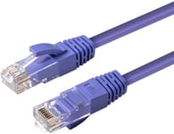 Nätverkskabel MicroConnect oskärmad U/UTP Cat.6a, RJ45, 500MHz, LSZH, 20 meter - Lila