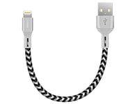 iSOUL Lightning iPhone Charger Cable, 15CM Short Braided USB Cord for iPhone 13/12/11/Pro/XS/Max/XR/X/10/8/7/6s Plus, iPad Air/Pro/Mini, iPod [Ultra Fast Sync & Charging]