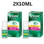 Systane Ultra Lubricant Fast-Acting  Eye Drops for Dry Eye Relief 2X 10ml - 20ML