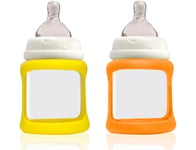2-pack glasnappflaskor wideneck Citrus 150ml - Cherub baby