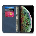 iPhone XS auto-absorbed leather flip case - Blue