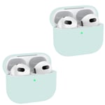 2x Blå Apple AirPods 3 skal silikon skyddsfodral för AirPods 3 Blå one size