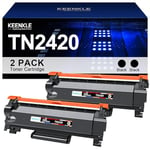 TN2420 TN-2420 Compatible pour Brother TN2420 TN2410 Toner Brother MFC L2710DW MFC-L2710DN HL-L2350DW HL-L2375DW DCP-L2530DW MFC-L2730DW HL-L2310D MFC-L2750DW HL-L2377 0DN DCP-L 2510D (2 Noir)